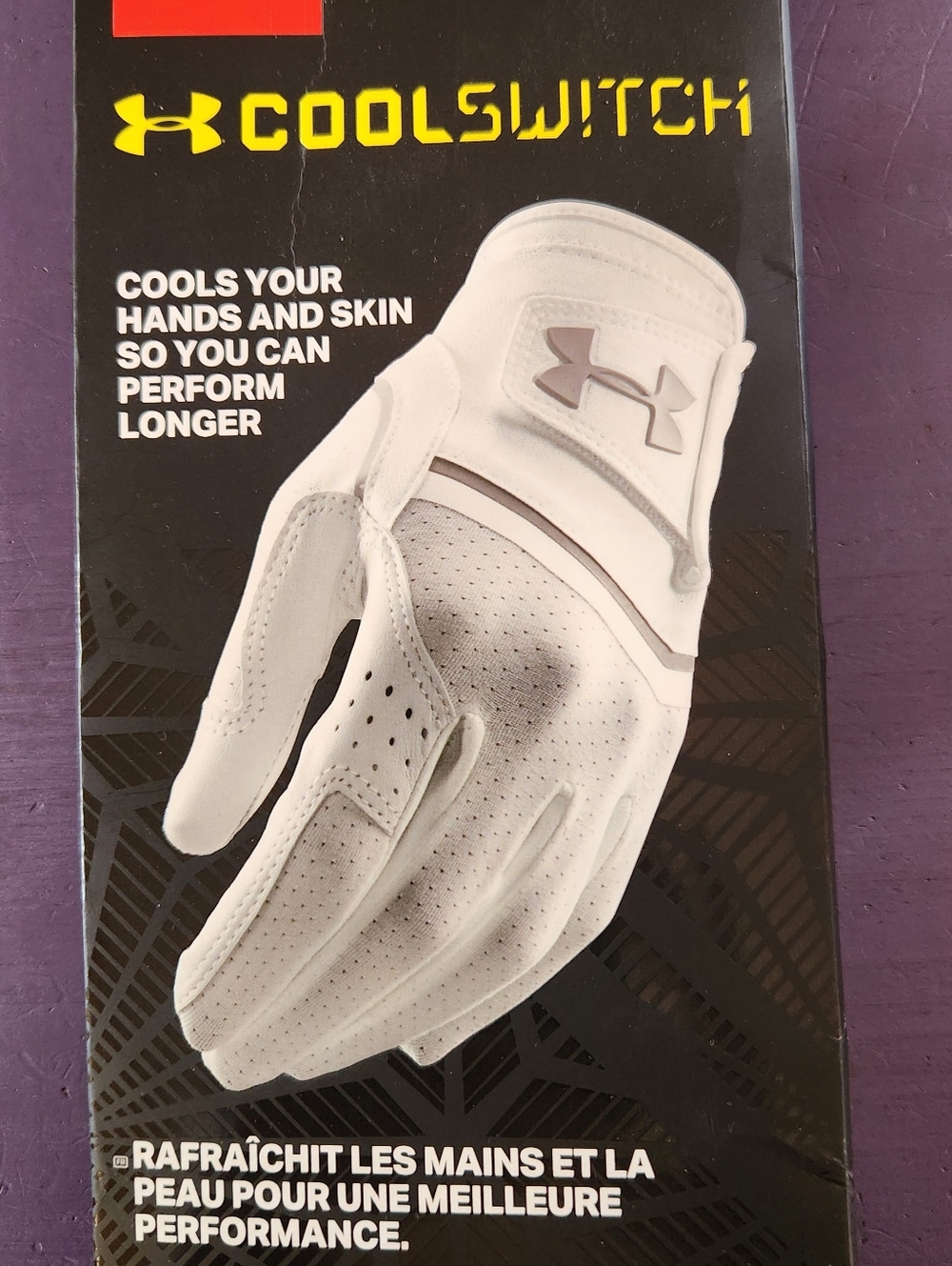 Under Armour White CoolSwitch Cooling Sports Glove- Womens Right Large